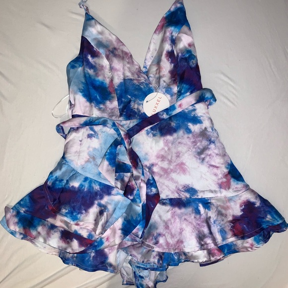 Silk Watercolor Romper - Picture 2 of 3
